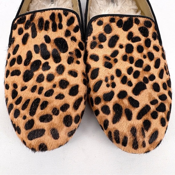 BIRDIES The Starling Fur Lined Cheetah Smoking Loafers 6.5 - Picture 7 of 14